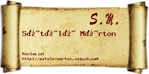 Sétáló Márton névjegykártya
